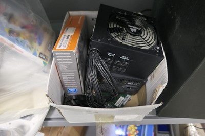 Lot 2210 - Box containing a Corsair EX750M PSU, builder...