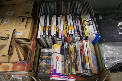 Lot 2214 - Three boxes containing various blu rays and DVDs