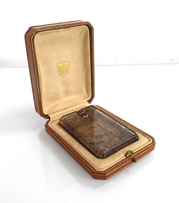 Lot Cartier 1920's rutilated quartz calling card case