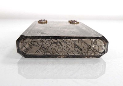 Lot Cartier 1920's rutilated quartz calling card case