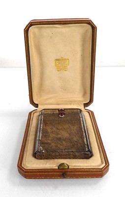 Lot Cartier 1920's rutilated quartz calling card case