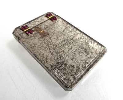 Lot Cartier 1920's rutilated quartz calling card case