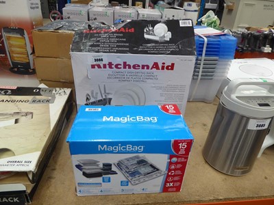 Lot 3086 - Kitchen Aid compact dish drying rack plus a...