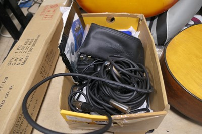 Lot 2307 - Box containing music accessories including...