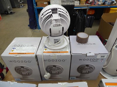 Lot 3142 - Four Woozoo desktop fans