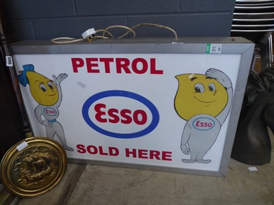 Lot 5378 - Esso Petrol illuminated sign