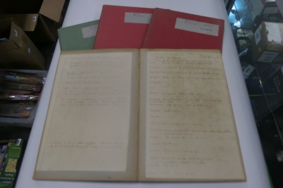 Lot 2362 - 4 notebooks containing notes by Robert Hewison...