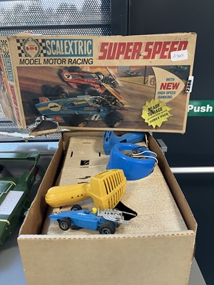 Lot 2386 - Vintage Scalextric Superspeed racing car set,...