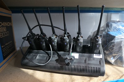 Lot 2466 - Set of 6 Motorola DP3400 walkie talkies