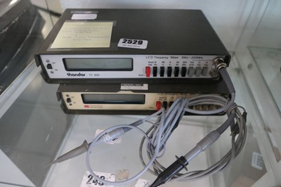 Lot 2529 - Thandar TF200 LCD frequency meter and RS LCD...