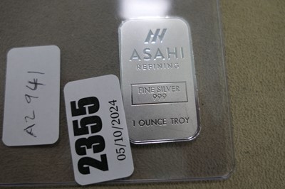 Lot 2355 - Asahi 1oz silver bar