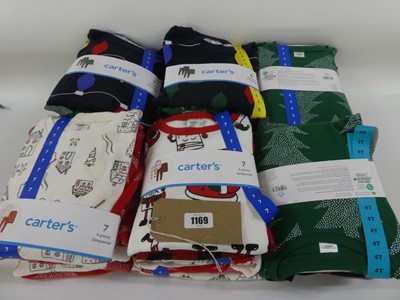 Lot 1169 - Approx. 20 children's 4 piece Christmas pyjama...