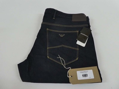 Lot 1197 - A pair of Emporio Armani jeans. W: 38 L: 32