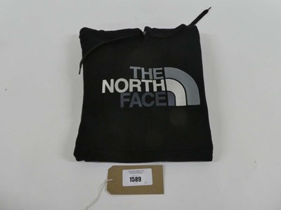 Lot 1589 - The North Face hooded jumper in black size medium