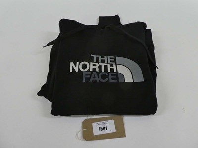 Lot 1591 - The North Face hooded jumper in black size medium