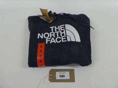 Lot 1593 - The North Face hooded jumper in navy size medium