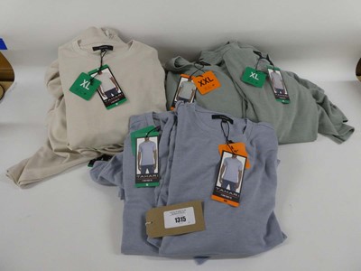 Lot 1315 - Approx. 25 mens Tahari 2 tone pique t-shirts