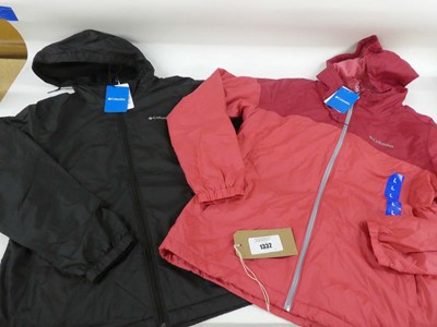 Lot 1332 - 2 Columbia light weight waterproof jackets...