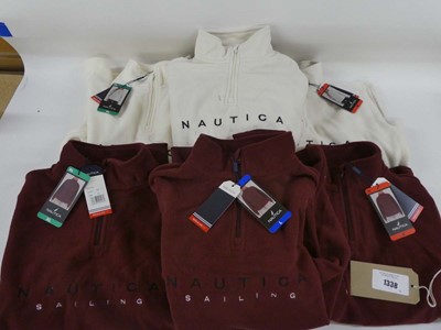 Lot 1338 - 6 Nautica sailing 1/4 zip fleeces