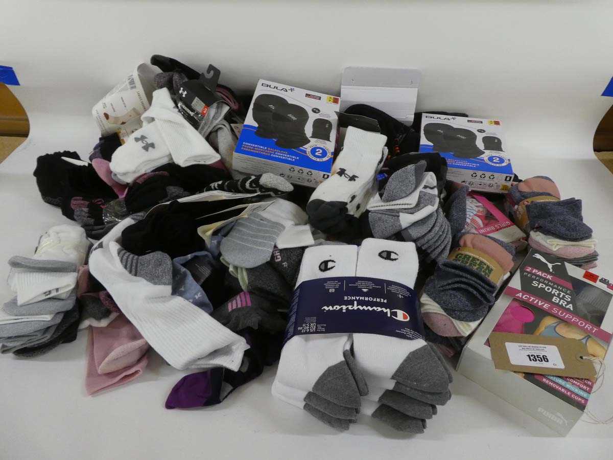 Lot 1356 - Mixed lot of mens and womens socks, bras,...