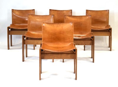 Lot Afra Scarpa & Tobia Scarpa 'Monk' chairs with a matching extending dining table