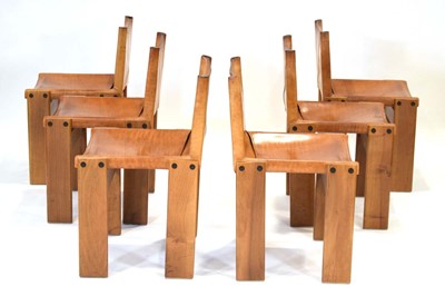 Lot Afra Scarpa & Tobia Scarpa 'Monk' chairs with a matching extending dining table