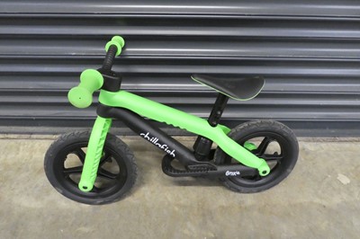 Lot 2009 - Childs Chillafish balance bike in green and black