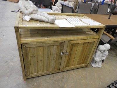 Lot 2106 - Wooden 2 door BBQ station