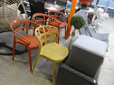 Lot 2120 - 4 modern outdoor dining chairs