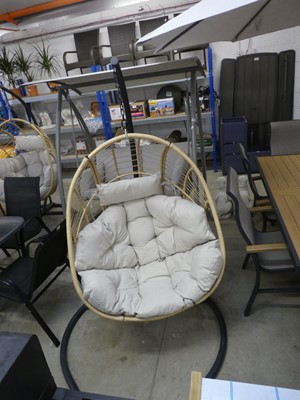 Lot 2105 - Natural coloured rope effect single seater...