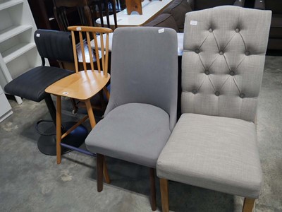 Lot 1120 - 4 various chairs and stools incl. 1 black...