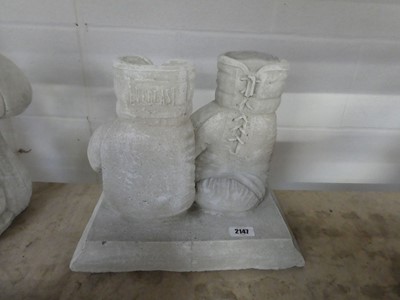 Lot 2147 - Concrete boxing glove plaque