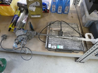 Lot 2414 - 240V mixer together with a 240V tile cutter