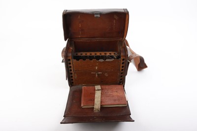 Lot 45 - Heavy leather Rifleman's Volunteer case with...