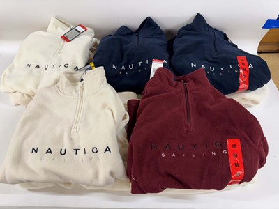 Lot 1368 - 10x Nautica Sailing fleeces, maroon/cream/navy,...