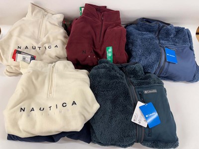 Lot 1369 - 6x Nautica Sailing fleeces, maroon/cream/navy,...