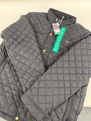 Lot 1386 - Crew Clothing Co. quilted jacket in black,...