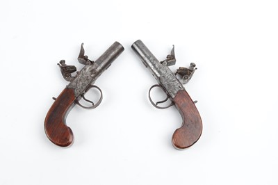 Lot 401 - (S58) A pair of 50 bore flintlock pocket...