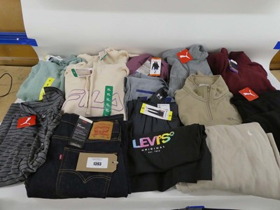 Lot 1393 - Approx. 15 branded items of clothing to...