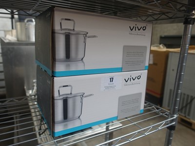 Lot 17 - 2 Vivo small saucepans with lids