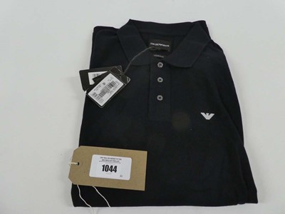 Lot 1044 - Emporio Armani polo top in black size XL