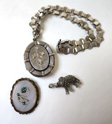 Lot 551 - A Victorian silver aesthetic style locket and...