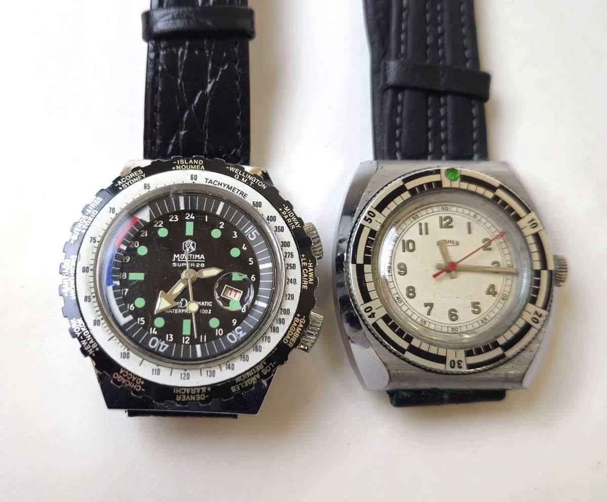 Lot 570 - A 1960s/70s Roamer divers watch together with...