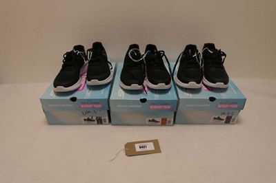 Lot 3421 - 3 pairs of Sketcher trainers all size UK5.5...