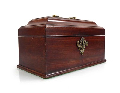 Lot 79 - An 18th century mahogany tea caddy of...