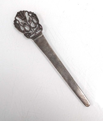 Lot 462 - A Middle Eastern metalware letter opener with...