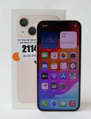 Lot 2153 - iPhone 13 Mini 128GB Pink with box and cable