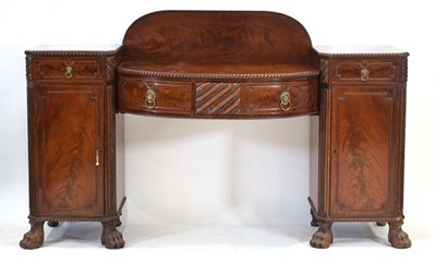 Lot 3 - A 19th century mahogany twin-pedestal...