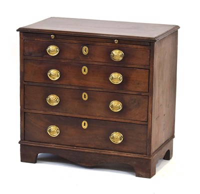 Lot 5 - A late 18th century mahogany bachelor's chest,...