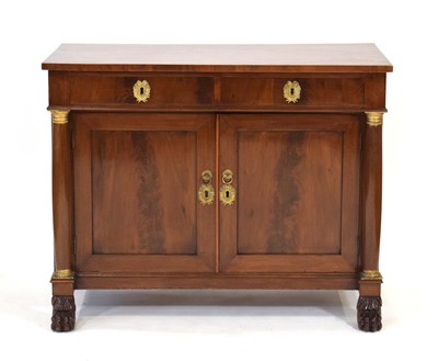 Lot 16 - An early 19th century mahogany sideboard...